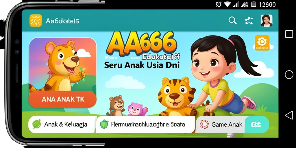 Antarmuka menarik dan edukatif untuk anak-anak.