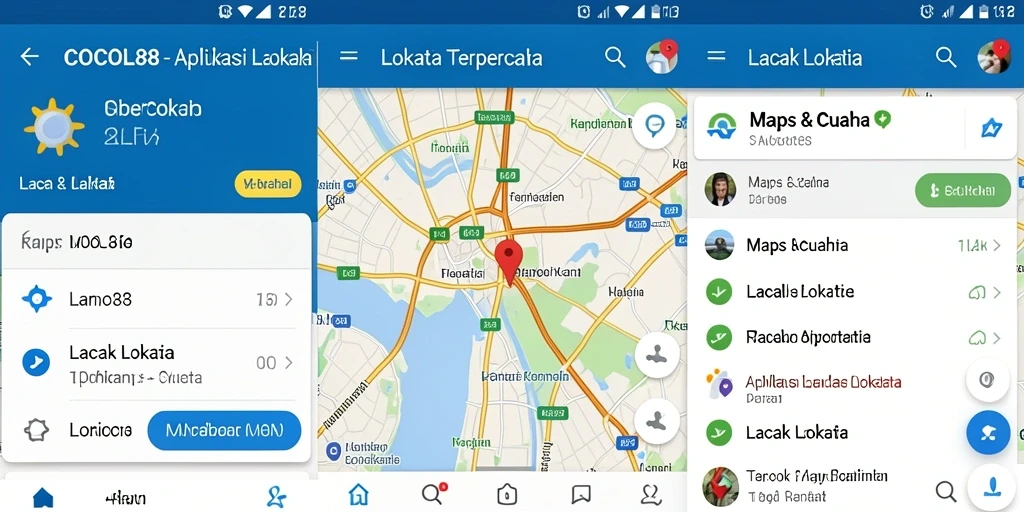 Antarmuka COCOL88 menampilkan peta interaktif untuk lacak lokasi.