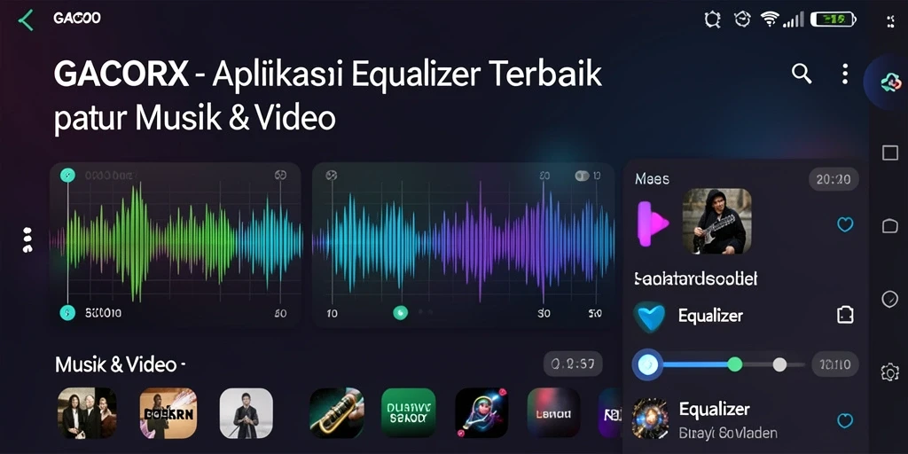 Tampilan antarmuka GACORX dengan fungsi Equalizer yang intuitif.