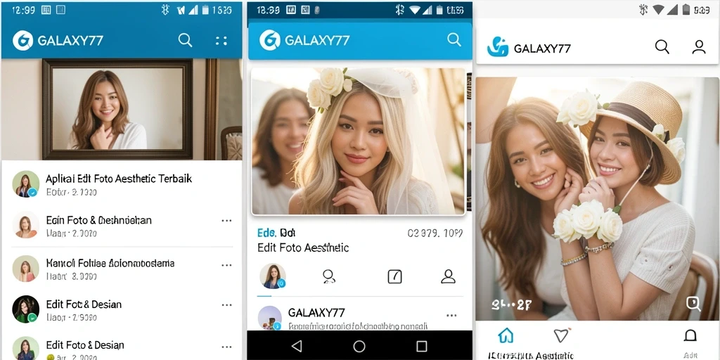 Tampilan antarmuka GALAXY77 yang elegan dan fungsional.