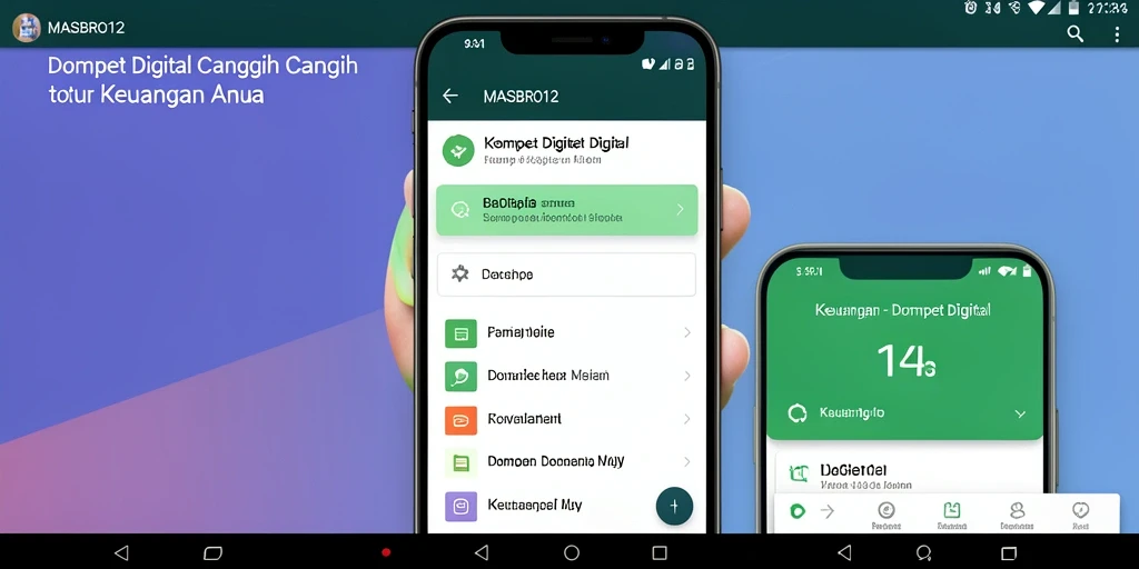 Antarmuka MASBRO12 yang user-friendly untuk Dompet Digital.